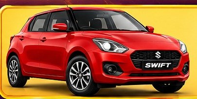 Illustrative red Swift hatchback